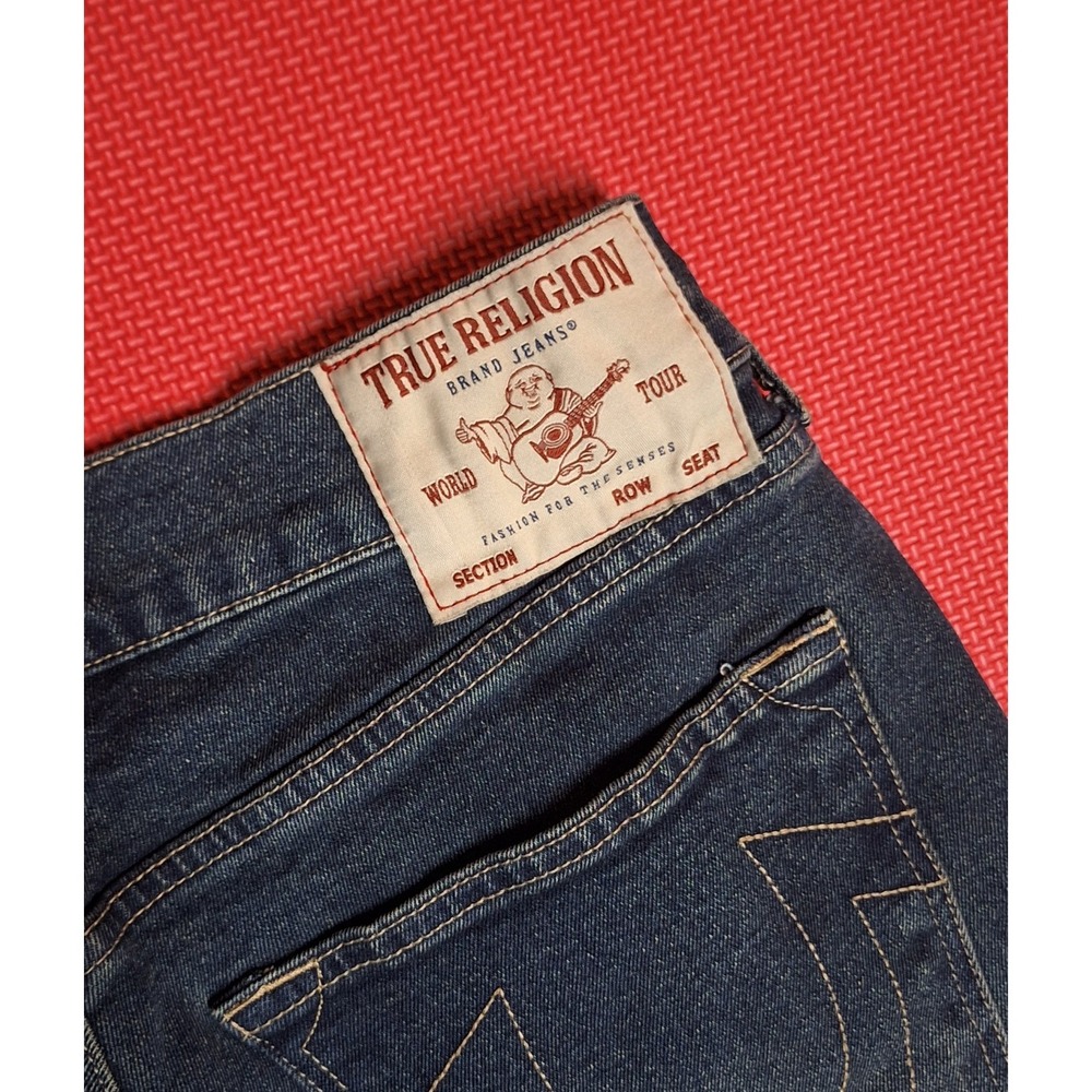 True Religion Blue Denim Jeans Geno Relaxed Slim Fit Pants Size 32x32 Men's - Picture 3 of 10